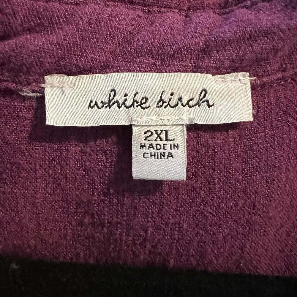 White Birch Dress 2Xl Linen Blend Tiered Raw Hem Distressed Roll Tab Sleeves - Picture 3 of 5